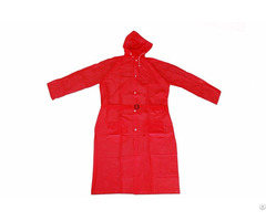 R 1056 Red Pvc Vinyl Long Rain Ladies Waterproof Jackets