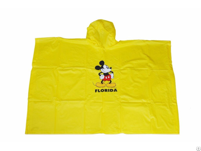 R 1020k 2004 Yellow Disney Micky Mouse Pvc Vinyl Boys Raincoat