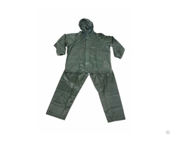 R 0910 6 Green Polyester Nylon Raincoat For Men