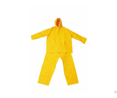 R 1045 1 Yellow Pvc Polyester Rain Suit