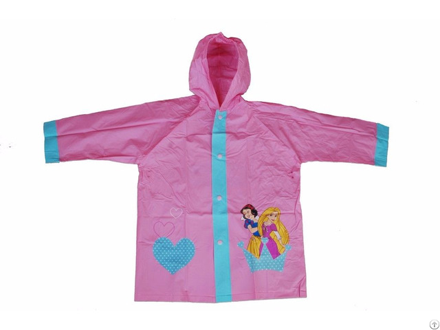 R 1021 1005 4 Disney Princess Pink Pvc Vinyl Kids Best Rain Jacket