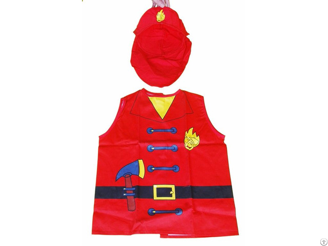 Ml Ap 2001 Red Firemen Cotton Childrens Aprons