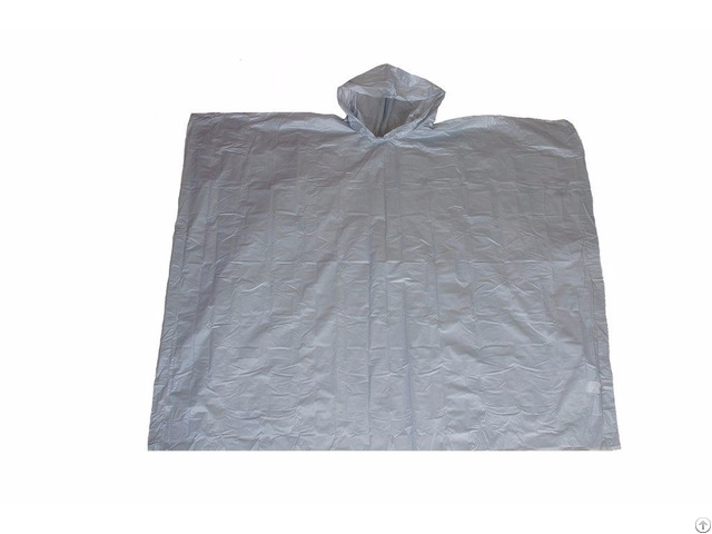 R 1020a Peva 03 Silver Eva Disposable Rain Ponchos For Men