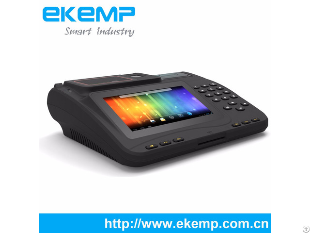 Ekemp P7 Window Or Android Tablet Pos With Fingerprint And 3g Printer