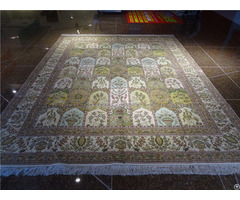 Handmade Sil Rug Persian Carpet Antique Tapestry