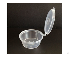 Plastic Sauce Container With Hinged Lid 1 5oz 3oz