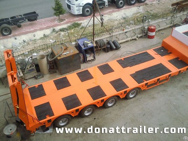 Lowbed Semi Trailer 4 Axle Orange