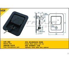 Tanja M38 Steel Black Surface Door Fitting With Key