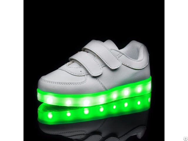 White Children Fashion Luminous Led Shoes