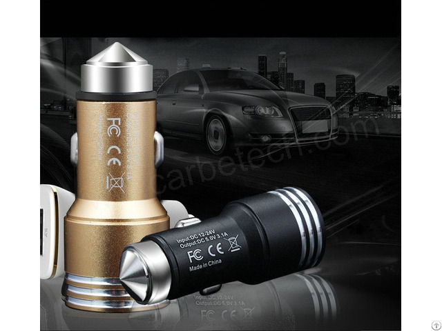 Car Charger With Safety Hammer Cb Ch002