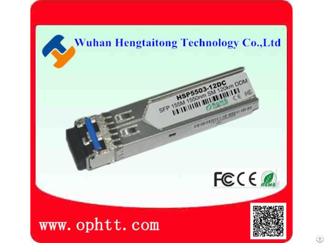 Sfp Duplex Lc 155m 1550nm 120km Fiber Optic Transceiver Module