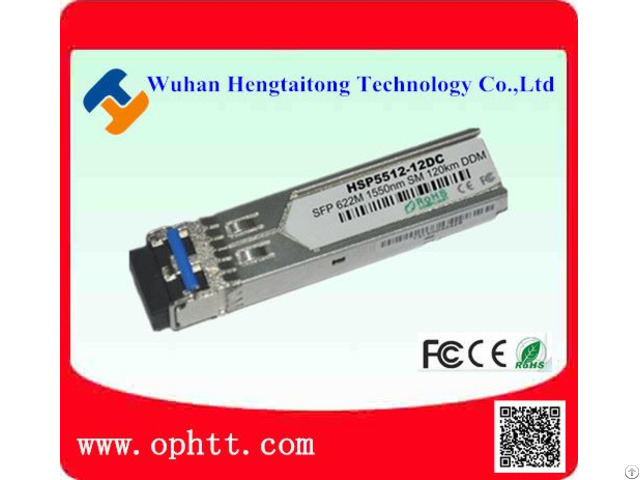 Sfp Duplex Lc 622m 1550nm 120km Fiber Optic Transceiver Module