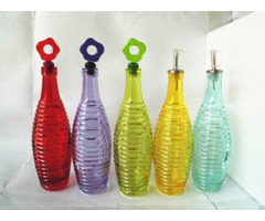 Various Colored Glass Oil Vinegar Bottle