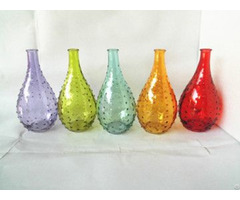 Glass Vases With Colored And Dot