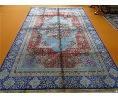 Handemade Silk Rugs Antique European Carpet