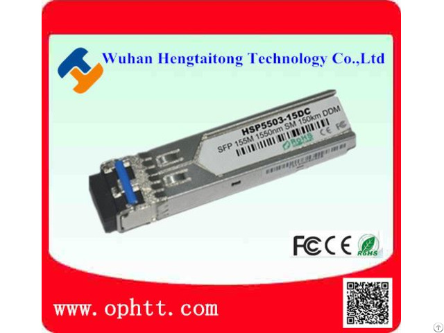 Sfp Duplex Lc 155m 1550nm 150km Optical Transceiver Module