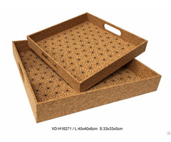 Serving Tray In Cork Kitchen Living Room Accessories Set Of 2 With Printing Manufacturer