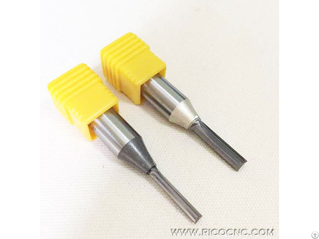 Tct Tungsten Carbide Double Two Straight Flutes Cnc Router Cutter Bits