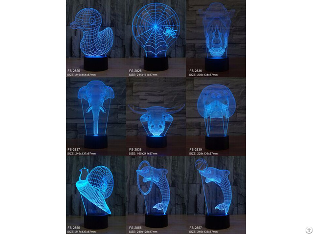 Creative Vision Usb Connect Led Table Lamp 3d Illusion Night Light