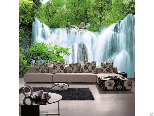 3d Wall Theme Nature Waterfall Customize Wallpaper Mural