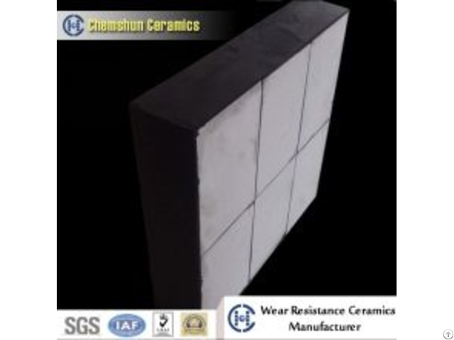 Shock Resistant Rubber Backed Ceramic Wear Liner For Industrial Maintenance