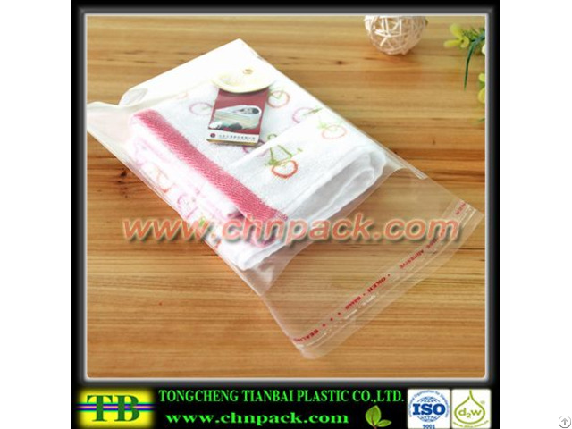 Clear Opp Resealable Transparent Adhesive Plastic Bags