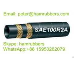 Sae 100r2a Din En853 2st Wire Braided Hydraulic Hose