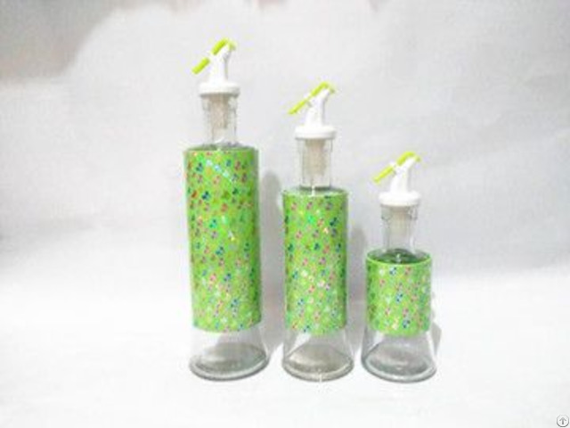 Glass Oil Bottle With Roasted Flower Cover