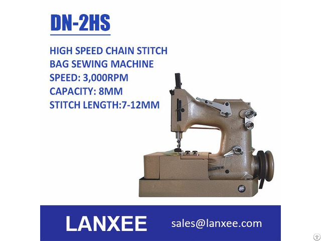 Lanxee Dn 2 High Speed Automatic Lubrication Chain Stitch Bag Sewing Machine