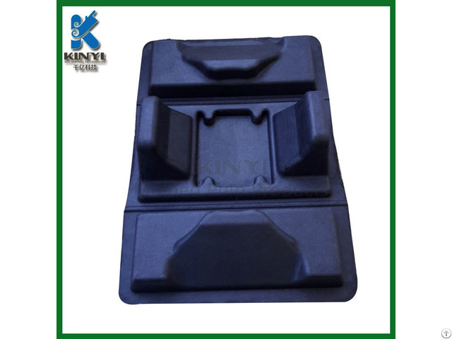 Black Color Fiber Molded Biodegradable Protective Packaging Inserts Trays