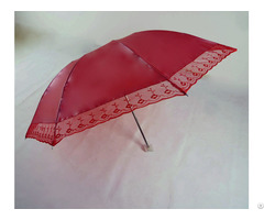 Three Folds 8k Fashion Lady Flower Pattern Umbrella