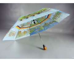 21 Inch 8k190t Pongee Full Printing Umbrella