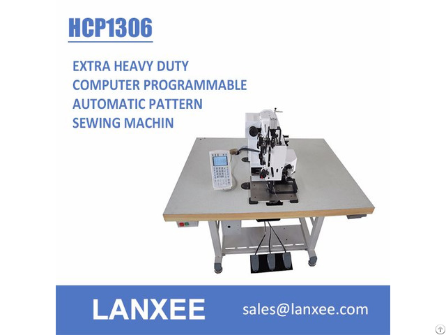 Lanxee Hcp Extra Heavy Duty Computer Programmable Automatic Pattern Sewing Machine