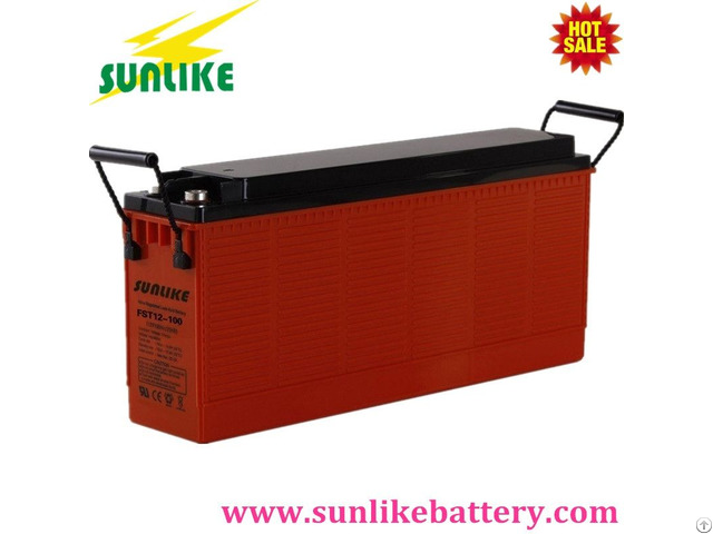 High Power 12v100ah Front Terminal Sla Battery For Emergency Lighting