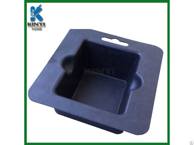Black Color Bagasse Pulp Electronic Packaging Tray
