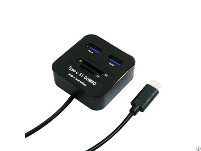 Type C To Usb Hub With Sd And T F Card Reader Combo