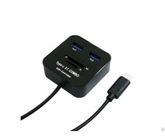 Type C To Usb Hub With Sd And T F Card Reader Combo