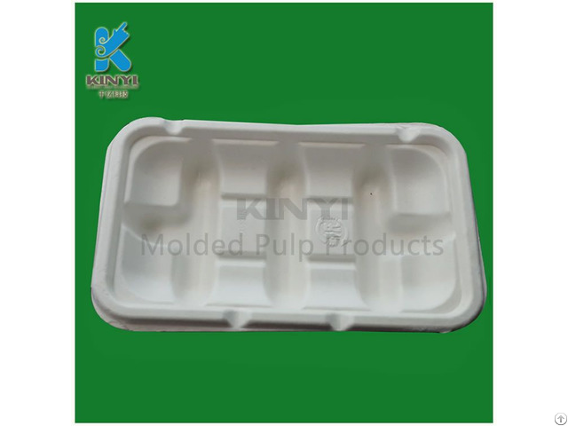 Bagasse Pulp Tray Disposable Food Packaging Frozen Meat Container