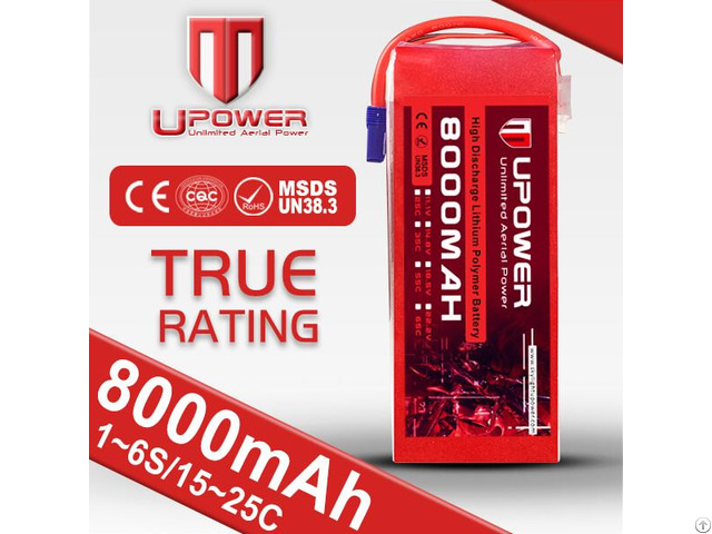 Upower Lipo Battery Pack 14 8v 8000mah For Uav Drone Multirotor