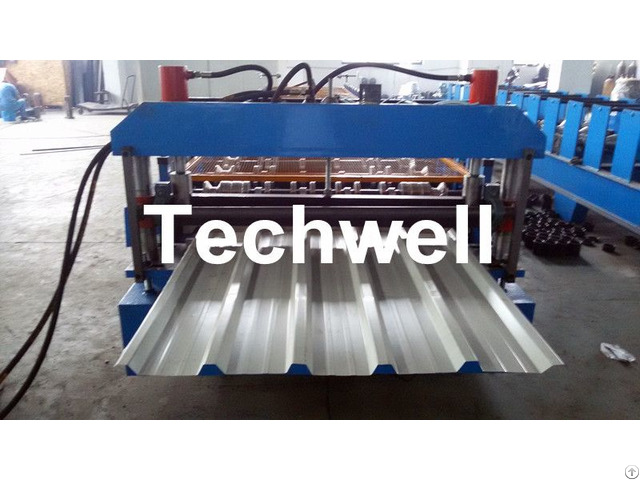 High Speed Steel Roofing Sheet Roll Forming Machine With Flying Cutting