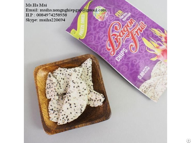 Freeze Dried Dragon Fruit Chips From Vietnam Sugar Free