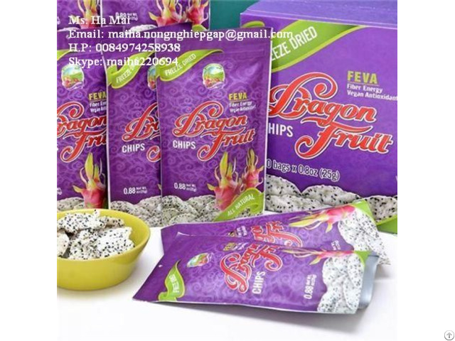 Freeze Dried Dragon Fruit Chips Snack Fruits From Vietnam