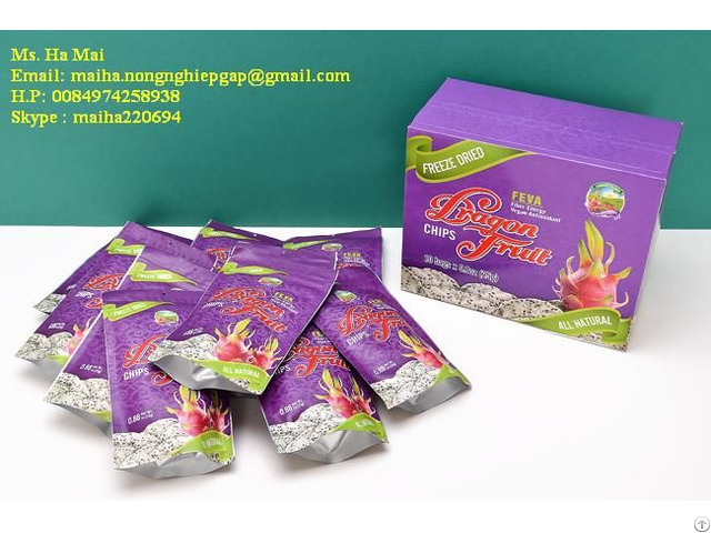 Freeze Dried Dragon Fruit Chips Dry Pitaya From Vietnam