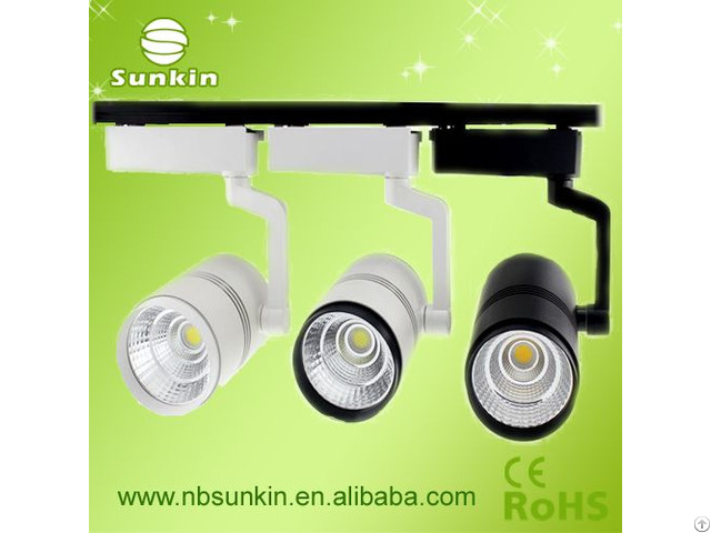 Factory Price 2 Years Warranty White Fin Indoor Lighting 30w Cob Led Track Lights