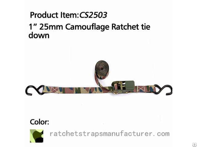 Wdcs010103 1 25mm Camouflage Ratchet Tie Down