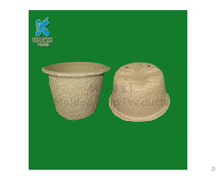 Recycled Paper Pulp Mold Nursery Pots Flower Planters Environmental And Biodegraedable