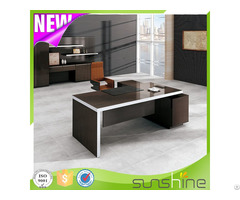 Contemporary Design High Tech Bs Z2090 With Aluminum Edge Banding Wooden Executive Office Desk