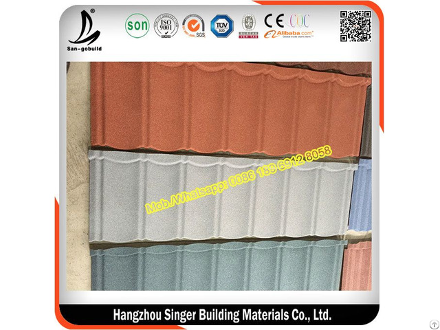 Sgb Gavalume Stone Coated Steel Roofing Tiles