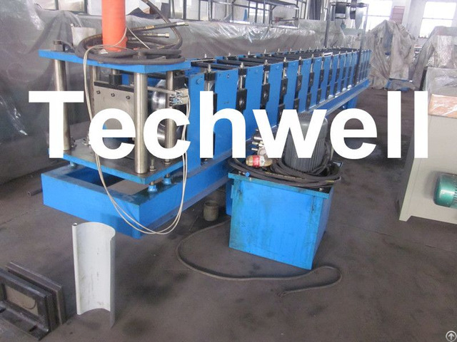 Hydraulic Cutting Plc Control Half Round Gutter Machine For Rainwater