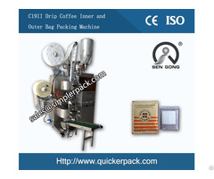 Cost Effective Dirp Coffee Bag Packing Machine With Outer Envelop